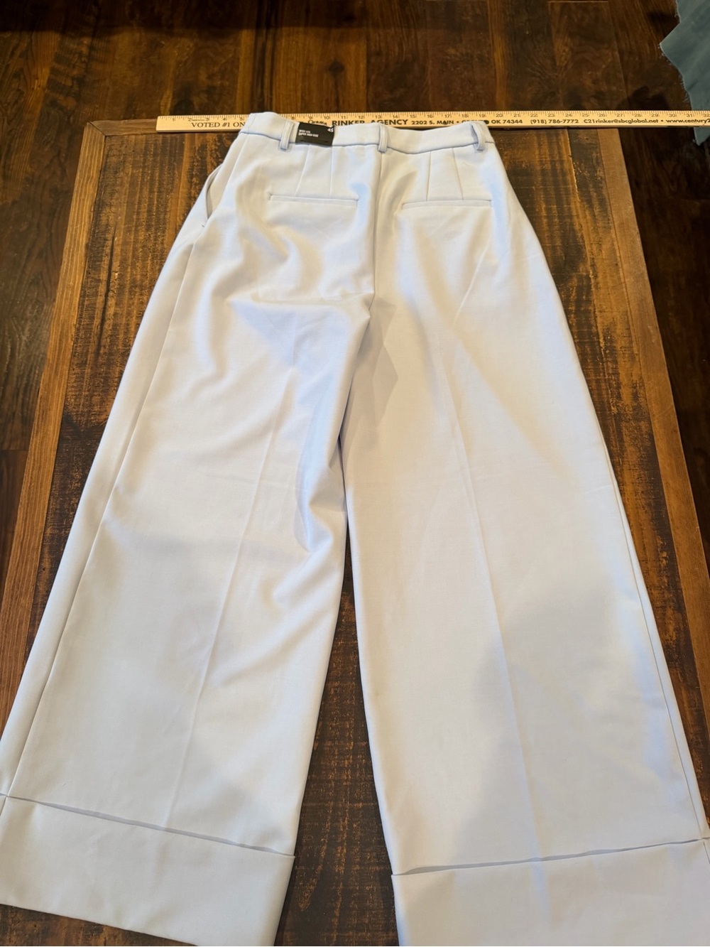 Express Wide Leg Trousers Light Blue - Picture 8 of 9